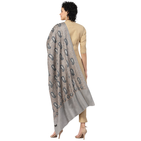 Women's Aari Embroidery Wool Shawl